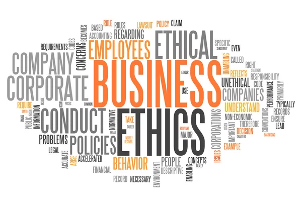 Word Cloud Business Ethics — Stock Photo, Image