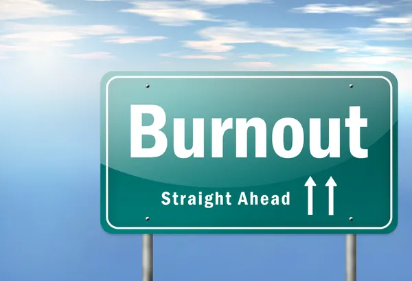 Highway Signpost Burnout — Stock Photo, Image