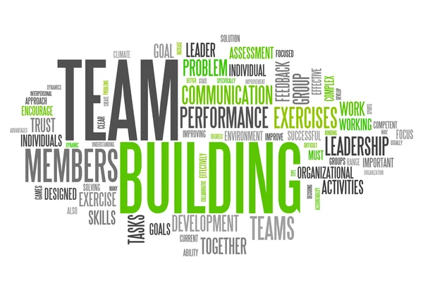 Word Cloud Team Building — Stock Photo, Image