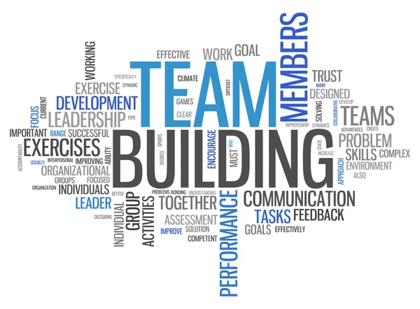 Word Cloud Team Building — Stock Photo, Image