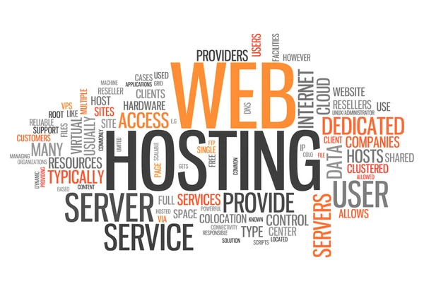 Word Cloud Web Hosting — Stock Photo, Image