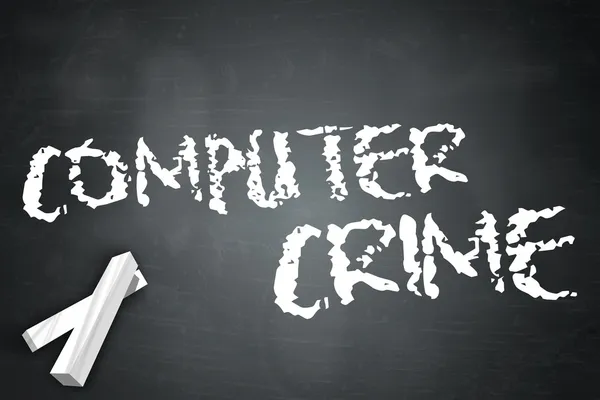 Blackboard Computer Crime — Stock Photo, Image