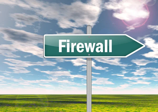 Segnaletica Firewall — Foto Stock