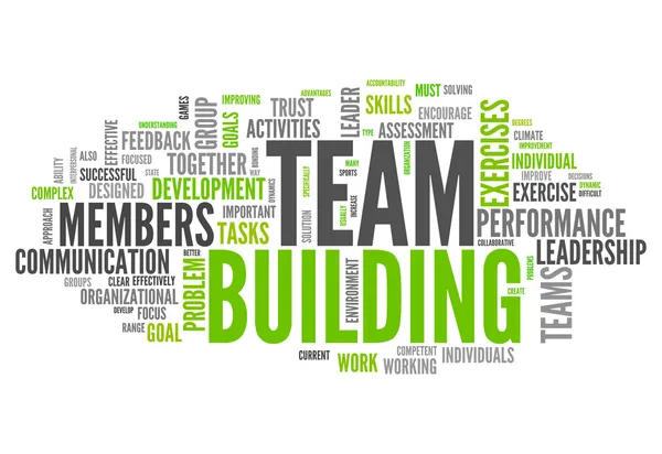 Word cloud teambuilding — Stockfoto