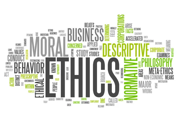 Word Cloud Ethics — Stock Photo, Image