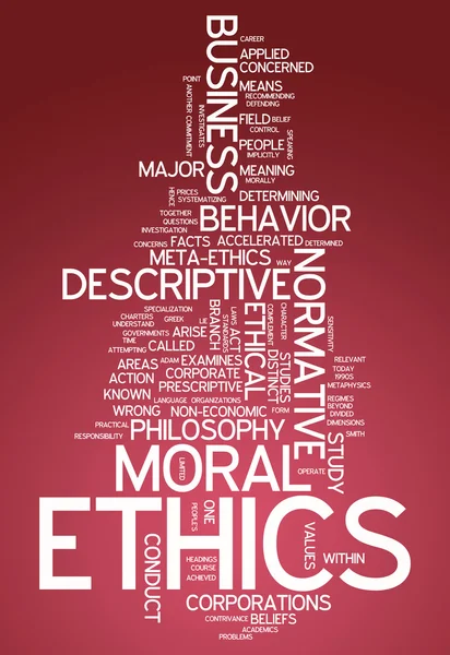 Ética na nuvem do Word — Fotografia de Stock