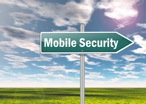 Signpost Mobile Security — Stock Photo, Image