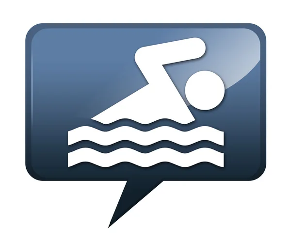 Icon, Button, Pictogram Swimming — Stock Photo, Image