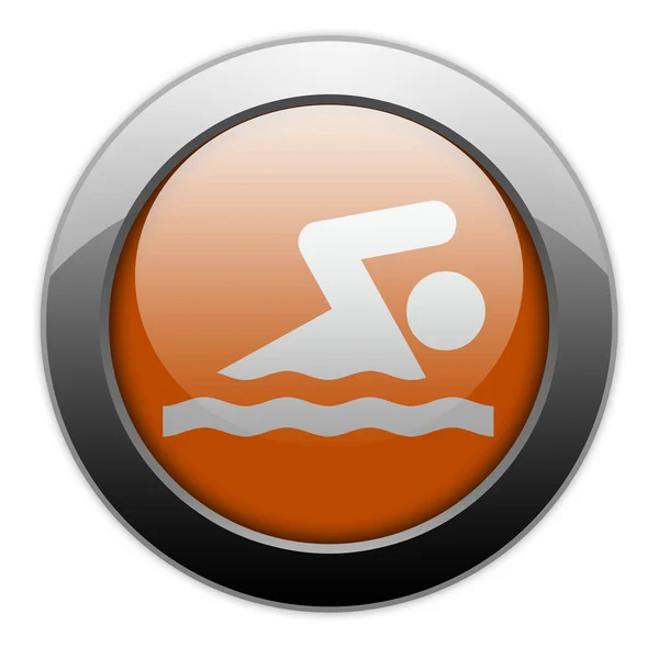 Ikon, knapp, piktogram simning — Stockfoto