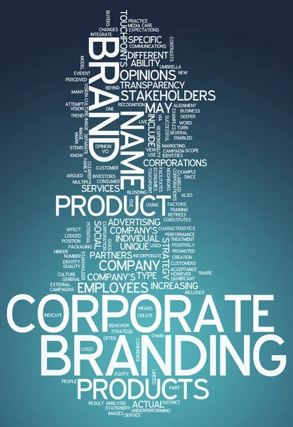 Word Cloud Corporate Branding — Stock Photo, Image