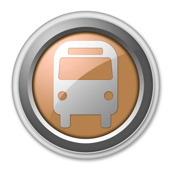 Ikon, knapp, piktogram med buss, ground transportation symbol — Stockfoto