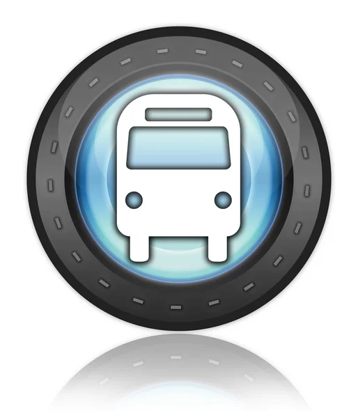 Ikon, knapp, piktogram med buss, ground transportation symbol — Stockfoto