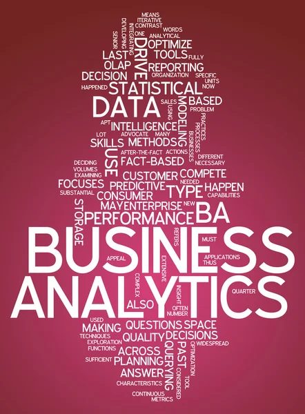 Word Cloud Business Analytics (engelsk) – stockfoto