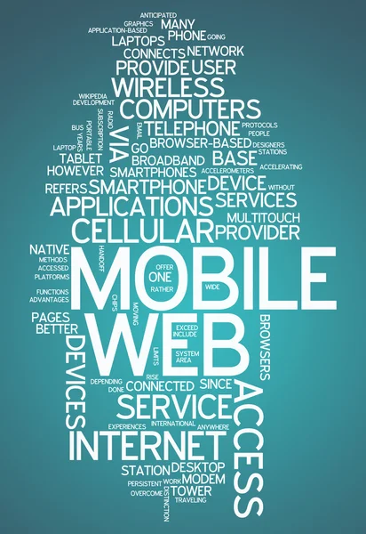 Web mobile Word Cloud — Foto Stock