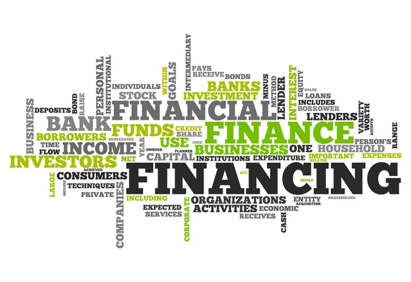 Word cloud finansiering — Stockfoto