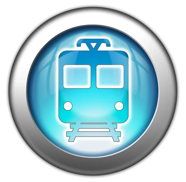 Ikona przycisku, piktogram z pociągu, masowego tranzytu symbol — Zdjęcie stockowe