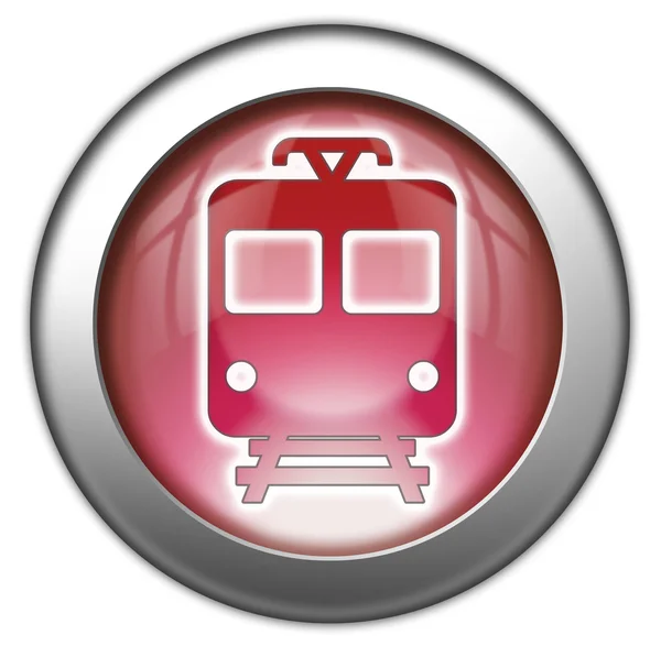 Simge, düğme, sembol ile tren, toplu taşıma sembolü — Stok fotoğraf