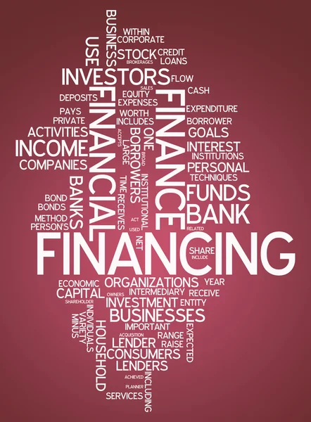 Word Cloud Financing — Stock Photo, Image