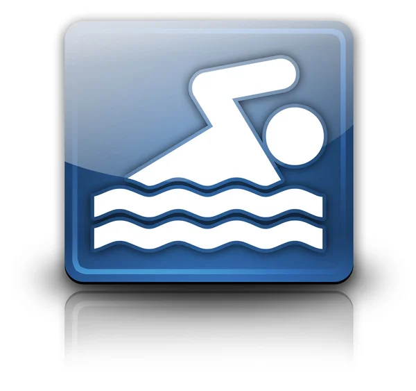 Icon, Button, Pictogram Swimming — Stock Photo, Image