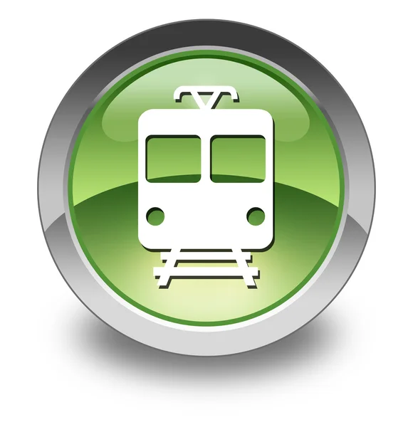 Knop, pictogram, pictogram met trein, massadoorgang symbool — Stockfoto