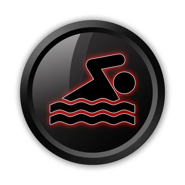 Icon, Button, Pictogram Swimming — Stock Photo, Image