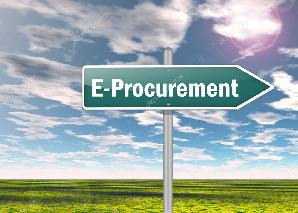 Signpost with E-Procurement related tags