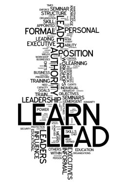 Word Cloud Learn and Lead clipart