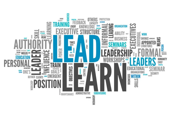 Word Cloud Learn and Lead — Stock Photo, Image