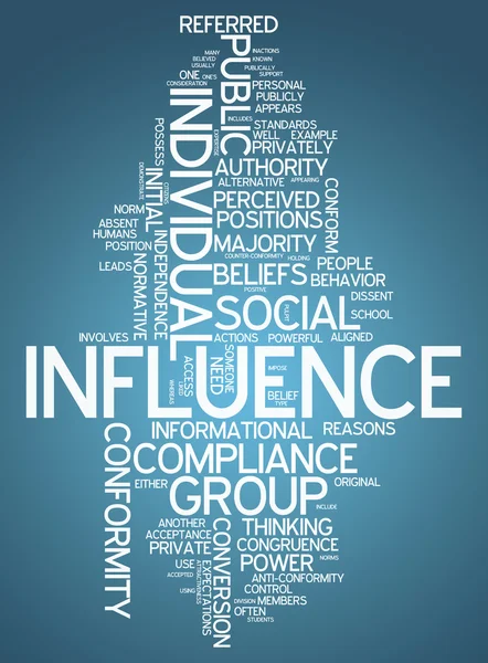 Word Cloud Influence — Stock Photo, Image