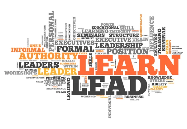 Word Cloud Learn and Lead — Stock Photo, Image