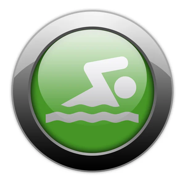 Icon, Button, Pictogram, svømming – stockfoto