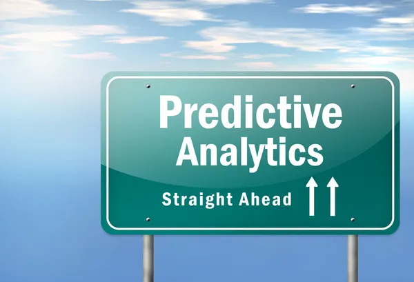 Highway Signpost Predictive Analytics — Stock Photo, Image