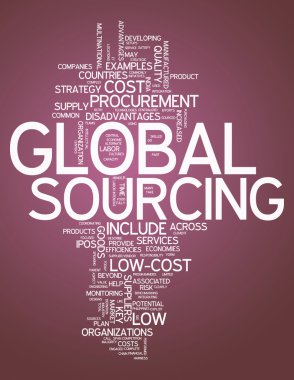 Word Cloud Global Sourcing clipart