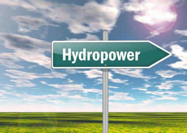 Signpost Hydropower clipart