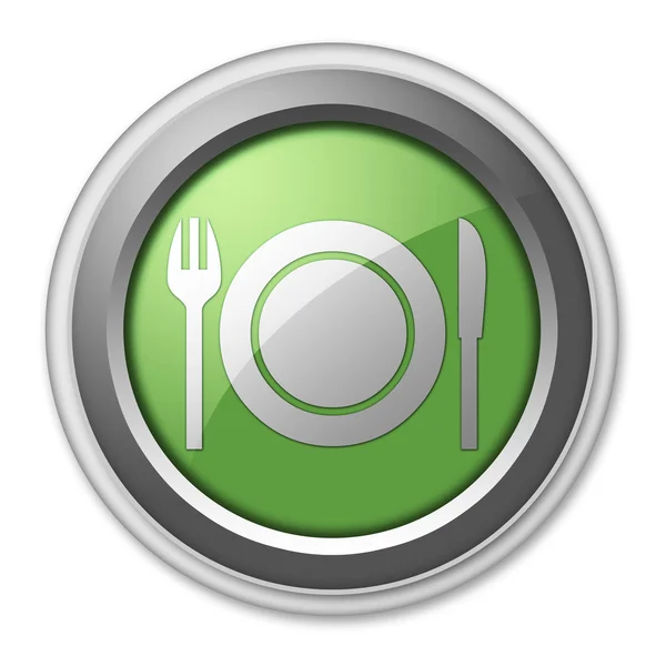 Knop, pictogram, pictogram-eetgelegenheid, restaurant- — Stockfoto