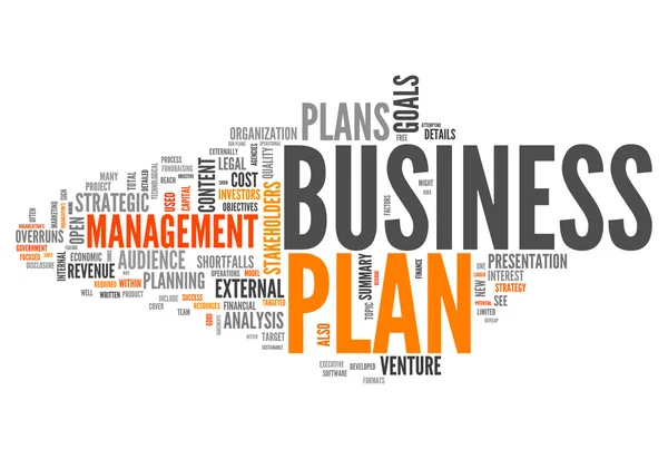 Word cloud businessplan — Stockfoto