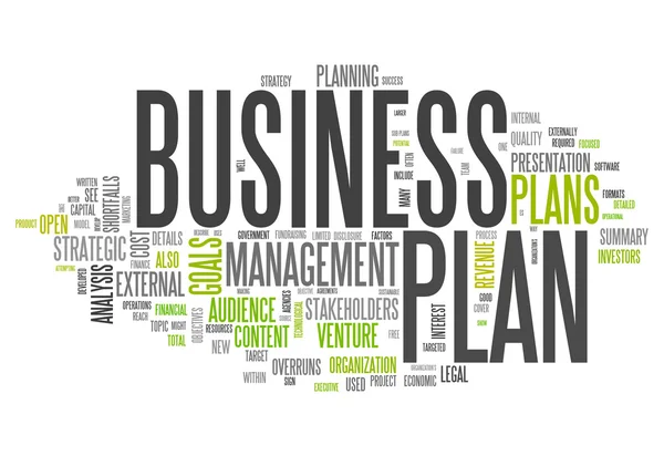Word cloud businessplan — Stockfoto