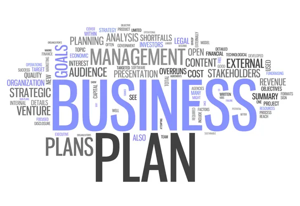 Word Cloud Business Plan — Stock Photo, Image