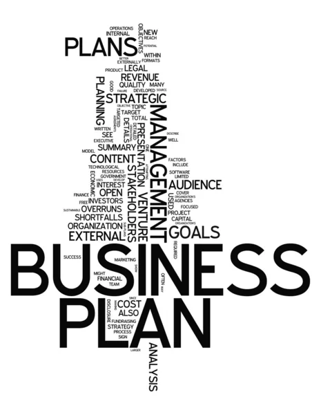 Word Cloud Business Plan — Stock Photo, Image