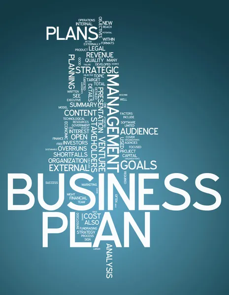 Word Cloud Business Plan — Stock Photo, Image