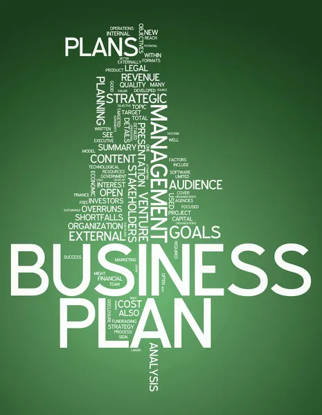 Wort Cloud-Businessplan — Stockfoto