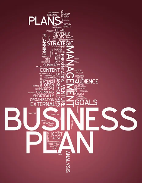 Word Cloud Business Plan — Stock Photo, Image