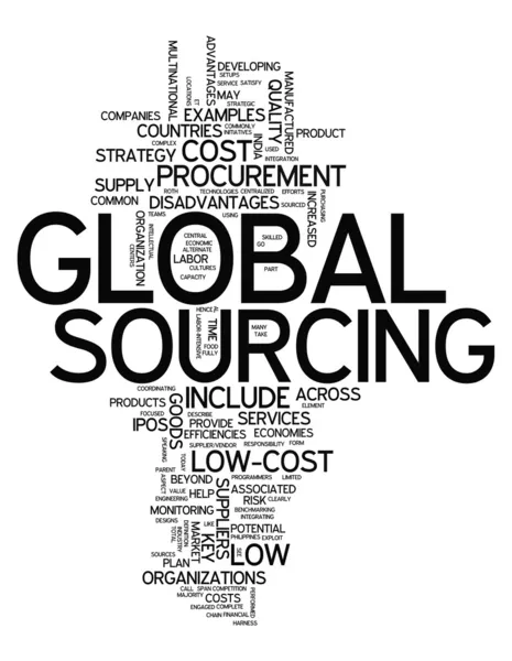 Word Cloud Global Sourcing — Stock Photo, Image