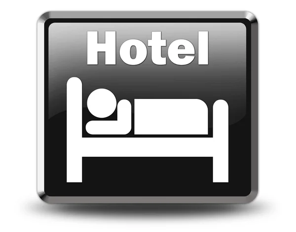 Ikon, knapp, piktogram Hotell, Logi — Stockfoto