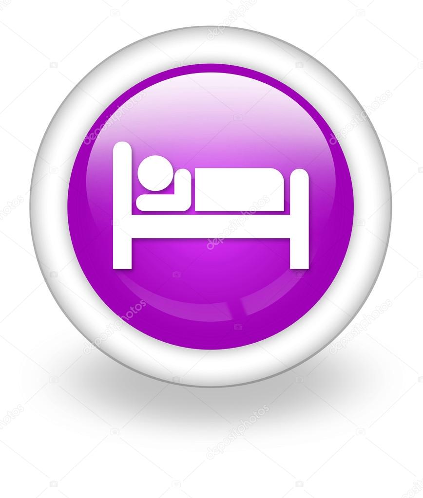 Icon, Button, Pictogram with Hotel, Lodging symbol