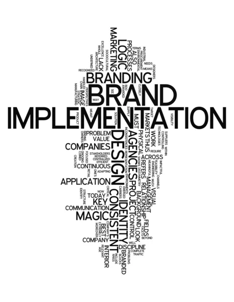 Word Cloud "Brand Implementation" — Stock Photo, Image