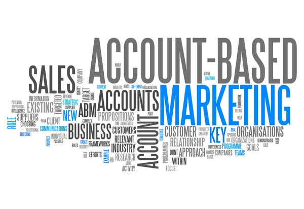 Word cloud 'account gebaseerde marketing" — Stockfoto