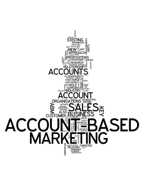 Word Cloud "Marketing basé sur le compte " — Photo