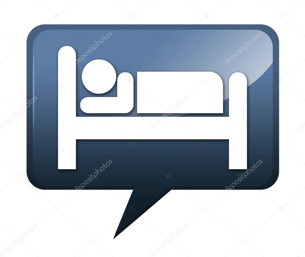 Icon, Button, Pictogram with Hotel, Lodging symbol