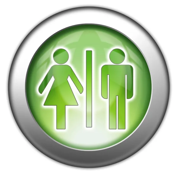 Ikona przycisku, piktogram toalety — Zdjęcie stockowe